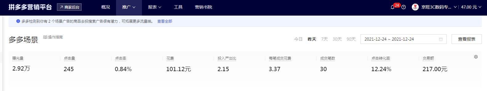 拼多多店鋪關注多少錢？拼多多商家店鋪運營數據介紹