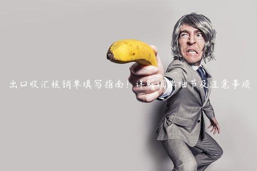 出口收匯核銷單填寫指南！詳解填單細節及注意事項