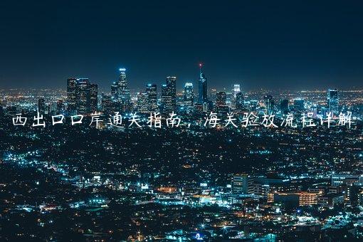 西出口口岸通關指南，海關驗放流程詳解